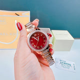 Michael Kors Tibby Multifunction Crystals Maroon Dial Rose Gold Steel Strap Watch for Women - MK4685 Authentic Buy Shop Now