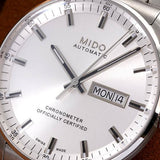 Mido Commander II Automatic Chronometer Silver Dial Silver Steel Strap Watch For Men - M021.431.11.031.00 Authentic Buy Shop Now