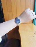 Michael Kors Sawyer Navy Blue Dial Silver Steel Strap Watch for Women - MK6224 Authentic Buy Shop Now