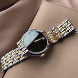 Movado Veturi Quartz Black Dial Two Tone Steel Strap Watch for Men - 0606932 Authentic Buy Shop Now