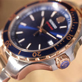 Movado Series 800 Blue Dial Two Tone Steel Strap Watch for Men - 2600149 Authentic Buy Shop Now