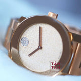 Movado Bold Rose Gold Dial Rose Gold Steel Strap Watch For Women - 3600335 Authentic Buy Shop Now