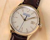 Movado Heritage Calendoplan Beige Dial Brown Leather Strap Watch for Men - 3650003 Authentic Buy Shop Now