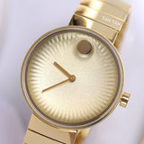 Movado Edge Gold Dial Gold Steel Strap Watch for Women - 3680014 Authentic Buy Shop Now