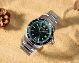 Movado Series 800 Green Dial Silver Steel Strap Watch For Men - 2600136 Authentic Buy Shop Now