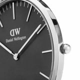 Daniel Wellington Classic York Black Dial Brown Leather Strap Watch For Men - DW00100134 Authentic Buy Shop Now