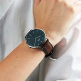Daniel Wellington Classic Bristol Black Dial Brown Leather Strap Watch For Men - DW00100131 Authentic Buy Shop Now