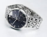 Emporio Armani Gianni Chronograph Blue Dial Silver Steel Strap Watch For Men - AR1648 Authentic Buy Shop Now