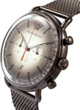 Emporio Armani Aviator Chronograph Grey Dial Brown Mesh Bracelet Watch For Men - AR11169 Authentic Buy Shop Now