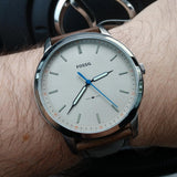 Fossil Minimalist Off White Dial Brown Leather Strap Watch for Men - FS5306 Authentic Buy Shop Now
