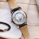 Fossil Townsman Automatic White Dial Black Leather Strap Watch for Men - ME3104 Authentic Buy Shop Now
