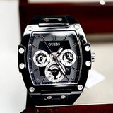 Guess Phoenix Multifunction Black Dial Black Rubber Strap Watch for Men - GW0203G3 Authentic Buy Shop Now