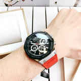 Guess Momentum Black Dial Red Rubber Strap Watch for Men - GW0263G3 Authentic Buy Shop Now