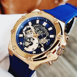 Guess Third Gear Analog Blue Dial Blue Rubber Strap Watch for Men - GW0334G3 Authentic Buy Shop Now