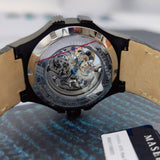 Maserati Automatic Skeleton Black Dial Black Leather Strap Watch For Men - R8821108021 Authentic Buy Shop Now