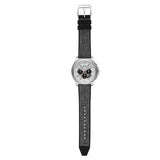 Michael Kors Brecken Chronograph Silver Dial Grey Leather Strap Watch For Men - MK8922 Authentic Buy Shop Now