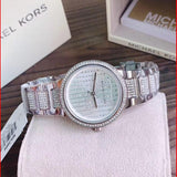 Michael Kors Gabbi Quartz Crystals Silver Dial Silver Steel Strap Watch For Women - MK3984 Authentic Buy Shop Now