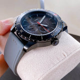 Michael Kors Cunningham Multifunction Grey Dial Grey Rubber Strap Watch For Men - MK7164 Authentic Buy Shop Now