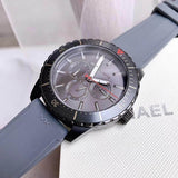 Michael Kors Cunningham Multifunction Grey Dial Grey Rubber Strap Watch For Men - MK7164 Authentic Buy Shop Now