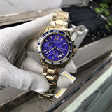 Michael Kors Everest Chronograph Blue Dial Gold Steel Strap Watch for Women - MK5754 Authentic Buy Shop Now