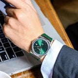 Salvatore Ferragamo F-80 Classic Green Dial Green Leather Strap Watch for Men - SFDT00519 Authentic Buy Shop Now