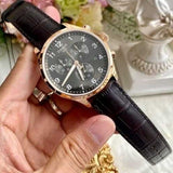 Tissot T Sport Chrono XL Classic Brown Dial Brown Leather Strap Watch For Men - T116.617.36.057.01 Authentic Buy Shop Now