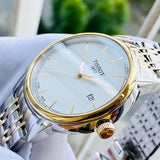 Tissot T Classic Carson Quartz White Dial Two Tone Steel Strap Watch for Men - T085.410.22.011.00 Authentic Buy Shop Now