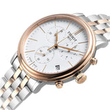 Tissot Carson Premium Chronograph White Dial Two Tone Steel Strap Watch For Men - T122.417.22.011.00 Authentic Buy Shop Now