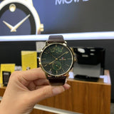 Tommy Hilfiger Hunter Green Dial Brown Leather Strap Watch for Men - 1791607 Authentic Buy Shop Now