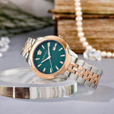 Versace V-Urban Green Dial Two Tone Steel Strap Watch for Men - VELQ00619 Authentic Buy Shop Now