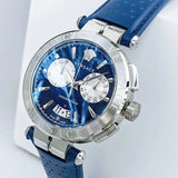 Versace Aion Chronograph Blue Dial Blue Leather Strap Watch for Men - VE1D01220 Authentic Buy Shop Now