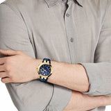 Versace V-Race Multifunction Quartz Blue Dial Blue Leather Strap Watch For Men - VEBV00219 Authentic Buy Shop Now
