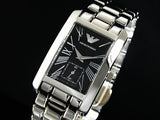 Emporio Armani Classic Black Dial Silver Stainless Steel Watch For Women - AR0157 Authentic Buy Shop Now