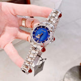 Bulova Crystal Collection Blue Mother of Pearl Dial Silver Steel Strap Watch for Women - 96L238 Authentic Buy Shop Now