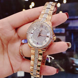 Bulova Crystal Collection Silver Dial Rose Gold Steel Strap Watch for Women - 98L229 Authentic Buy Shop Now