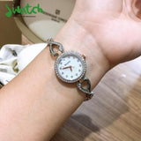 Bulova Crystals Mother of Pearl Dial Two Tone Steel Strap Watch for Women - 98X108 Authentic Buy Shop Now