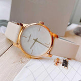 Calvin Klein City Silver Dial White Leather Strap Watch for Women - K2G236X6 Authentic Buy Shop Now