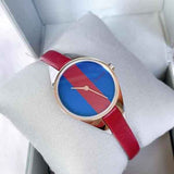 Calvin Klein Rebel Blue Maroon Dial Maroon Leather Strap Watch for Women - K8P231UN Authentic Buy Shop Now
