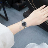 Calvin Klein Snake Black Dial Silver Steel Strap Watch For Women - K6E23141 Authentic Buy Shop Now