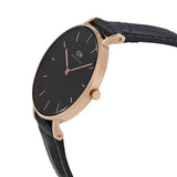Daniel Wellington Classic Petite Reading Black Dial Black Leather Strap Watch For Women - DW00100167 Authentic Buy Shop Now