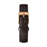 Daniel Wellington Classic Petite York Black Dial Brown Leather Strap Watch For Women - DW00100170 Authentic Buy Shop Now