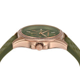 Michael Kors Mini Pilot Chronograph Green Dial Green Silicone Strap Watch For Women - MK7421 Authentic Buy Shop Now