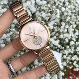 Michael Kors Portia Rose Gold Dial Two Tone Steel Strap Watch for Women - MK3706 Authentic Buy Shop Now