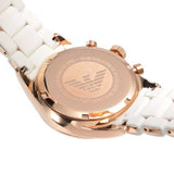 Emporio Armani Sportivo Silver Dial White Silicone Strap Watch For Women - AR5920 Authentic Buy Shop Now