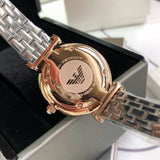 Emporio Armani Gianni T-Bar Silver Dial Two Tone Steel Strap Watch For Women - AR11293 Authentic Buy Shop Now
