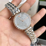 Emporio Armani Gianni T-Bar Silver Dial Two Tone Steel Strap Watch For Women - AR11293 Authentic Buy Shop Now
