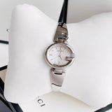 Gucci Guccissima Quartz Silver Dial Silver Steel Strap Watch For Women - YA134511 Authentic Buy Shop Now