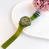 Gucci Dive Automatic Green Dial Green Rubber Strap Unisex Watch - YA136345 Authentic Buy Shop Now
