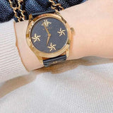 Gucci G-Timeless Black Dial Black Leather Strap Watch For Women - YA1264055 Authentic Buy Shop Now