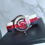 Gucci G Timeless Quartz White Red Blue Dial Multicolored NATO Strap Watch For Men - YA1264059 Authentic Buy Shop Now